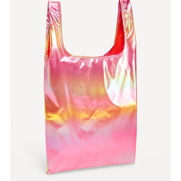 Fold-Up Shopping Bag Tote, Reusable, By Out-Tech, Folds to 4 1/4 x 4 1/4” Square - Picture 2 of 12